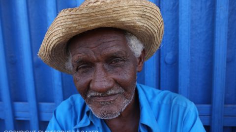 Old man in Trinidad, Cuba; copyright Christopher P Baker