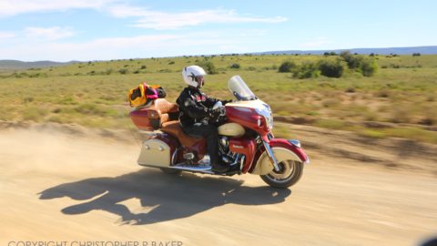 SX2A3424 2ooopx 2015 Indian Roadmaster in Kwandwe Private Game Reserve, South Africa; copyright Christopher P Baker