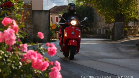 Vespa 300GS on Croatia by Scooter tour with Edelweiss Bike Travel; copyright Christopher P Baker